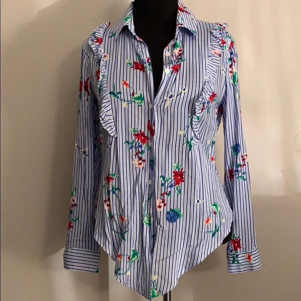 Floral/Striped Blouse